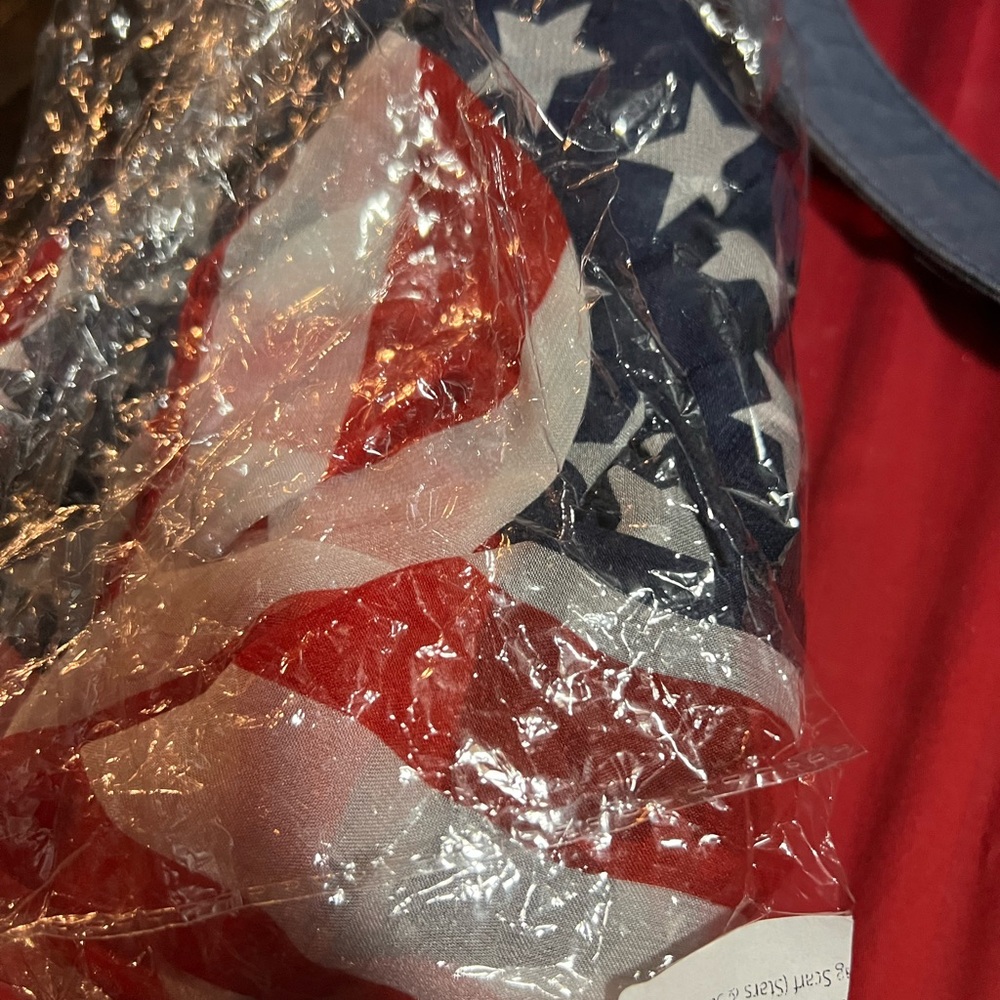 American Flag Print Tote Bag